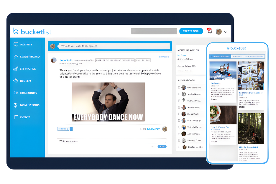 Bucketlist Rewards screenshot - 17 Mejores Competidores de Awardco Analizados en 2026