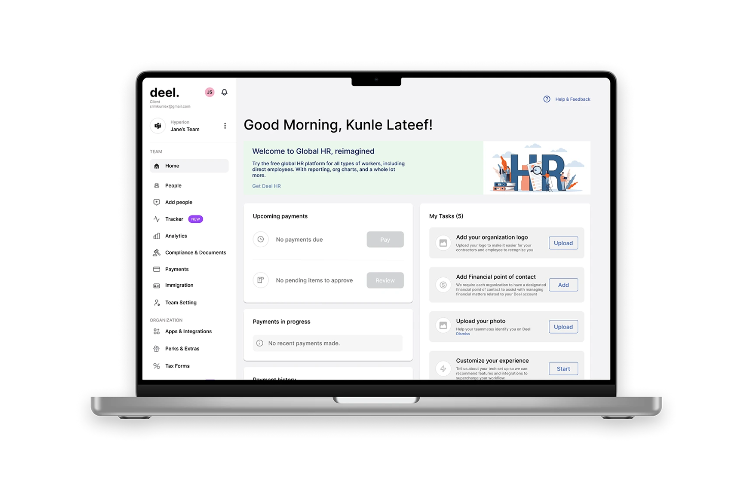 Deel Hire screenshot - 10 beste alternatieven voor Native Teams beoordeeld in 2026