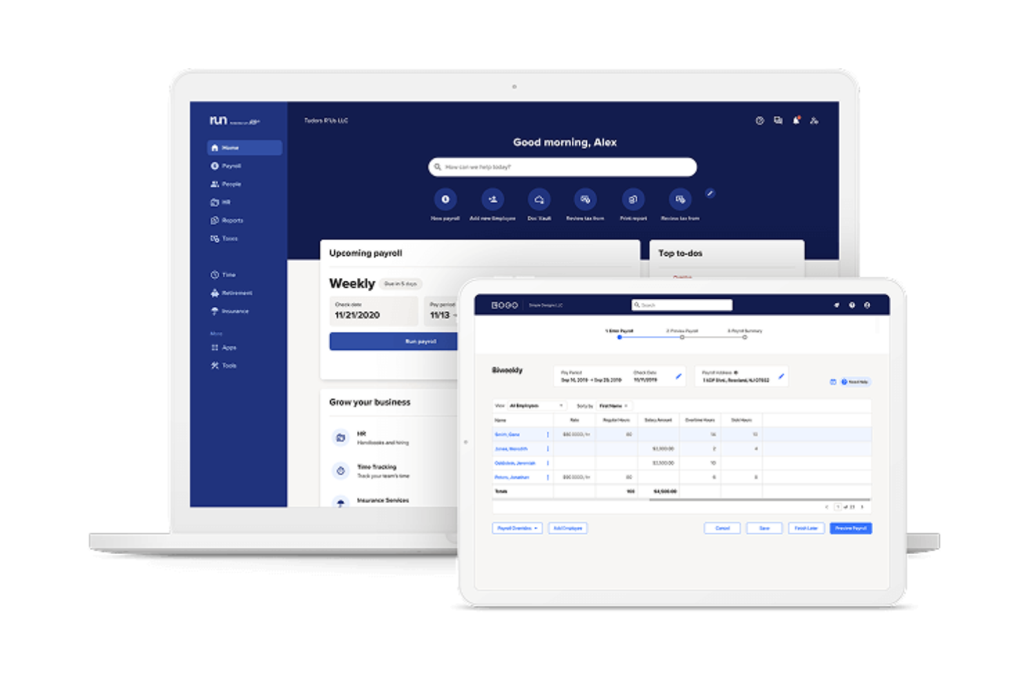 RUN Powered by ADP screenshot - 10 meilleurs concurrents d’Onpay examinés en 2026