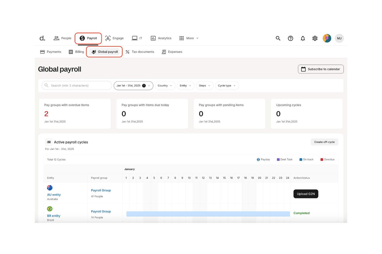 Deel Payroll screenshot - 10 meilleurs concurrents d’Onpay examinés en 2026