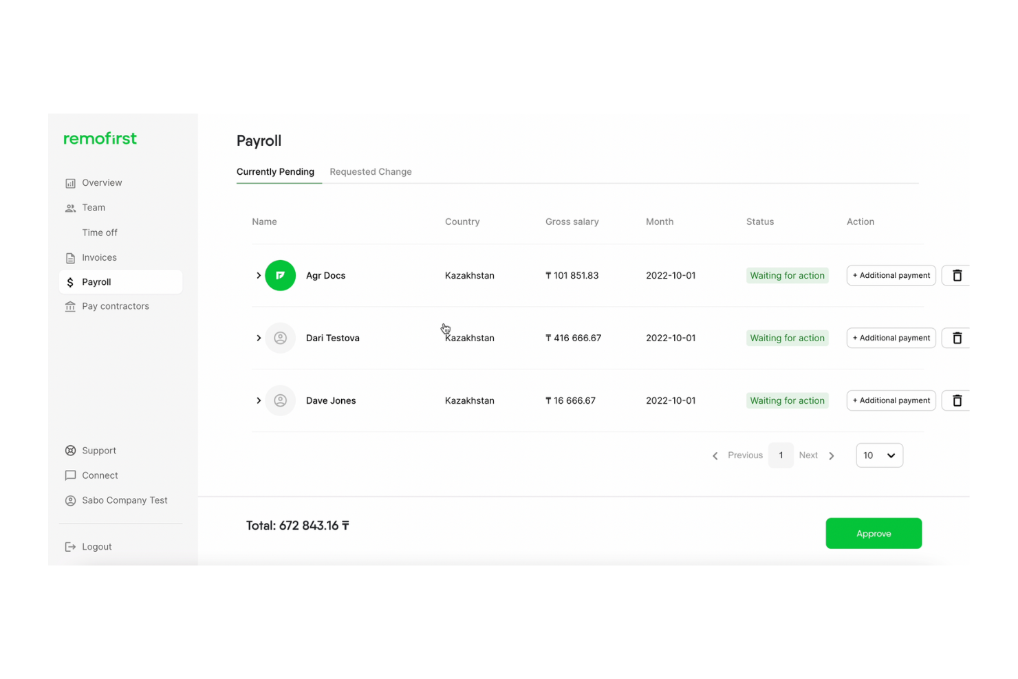 Remofirst screenshot - 10 beste concurrenten van OnPay beoordeeld in 2026