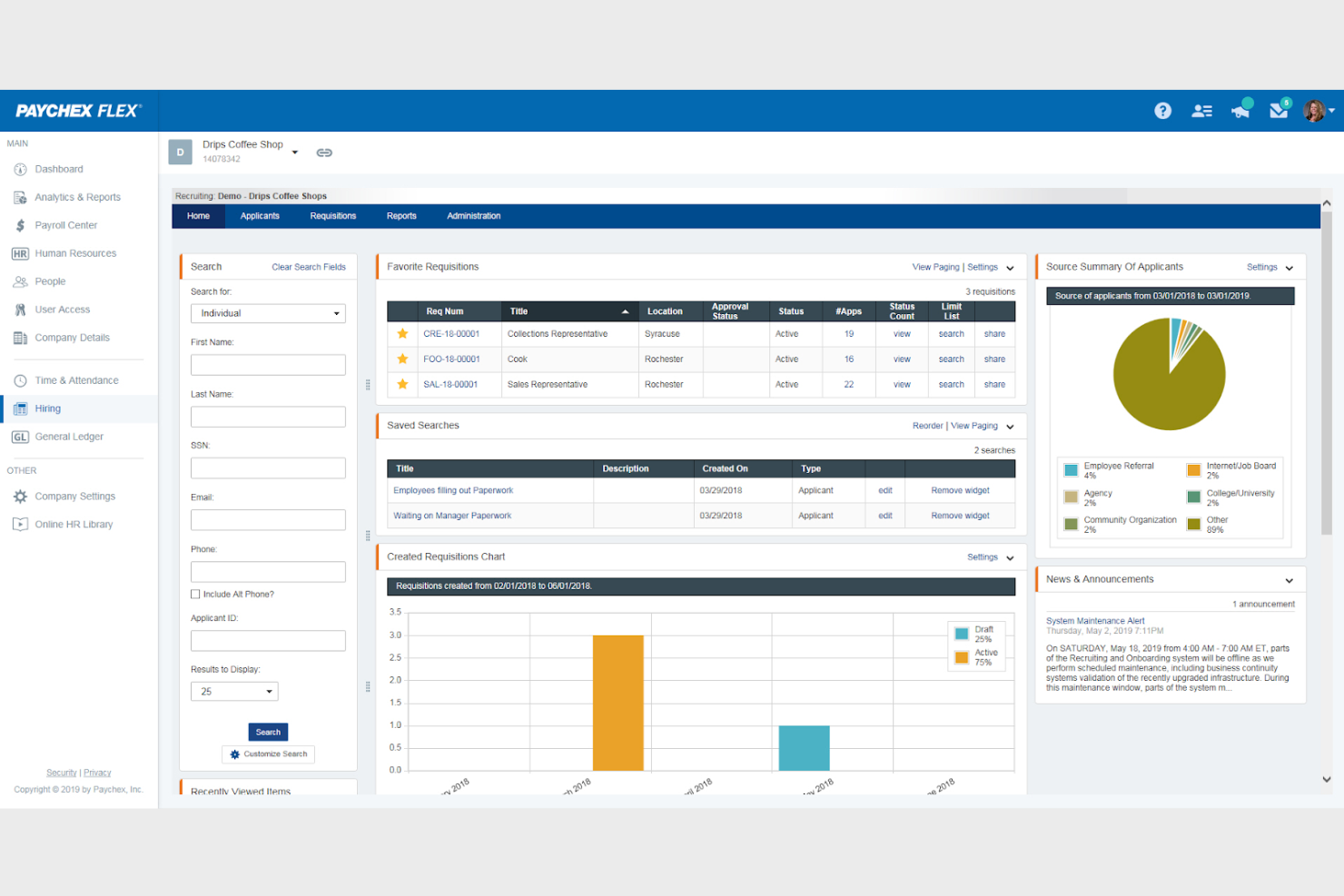 Paychex screenshot - 10 beste Bambee-alternatieven beoordeeld in 2026