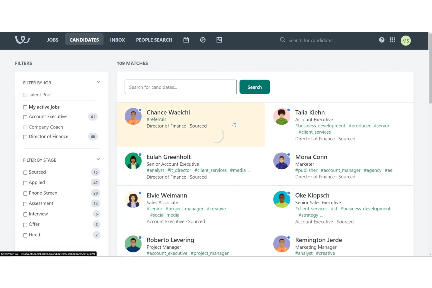 Workable screenshot - 10 meilleures alternatives à Zoho Recruit évaluées en 2026