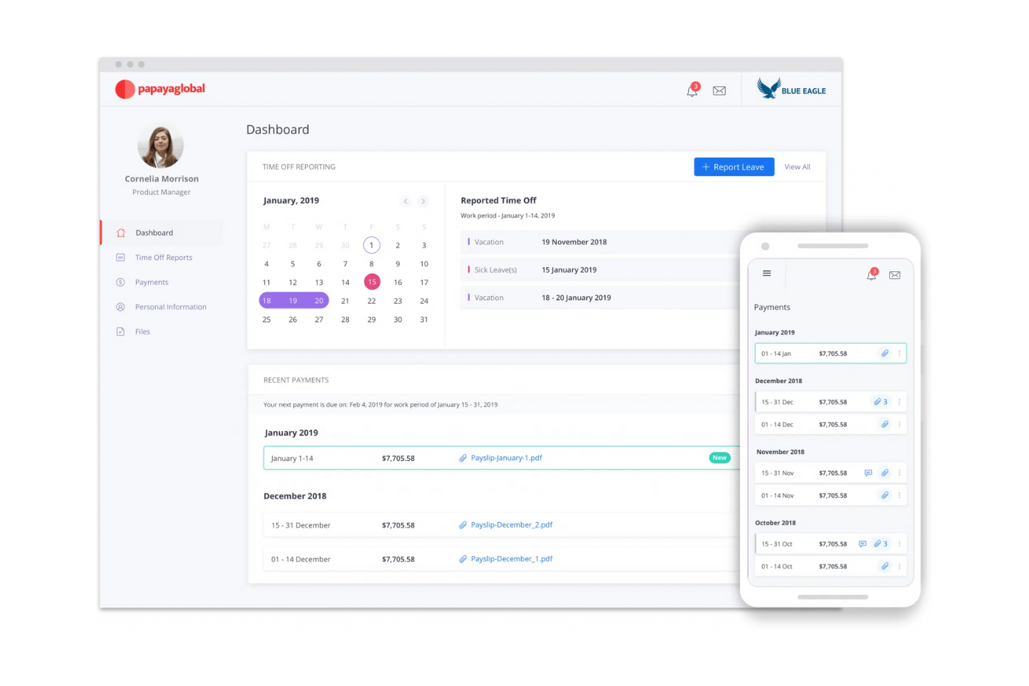 Papaya Global screenshot - 10 Mejores Alternativas a Native Teams Analizadas en 2026