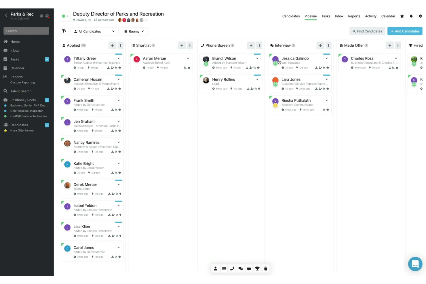 BreezyHR screenshot - Le 10 migliori alternative a Zoho Recruit recensite nel 2026