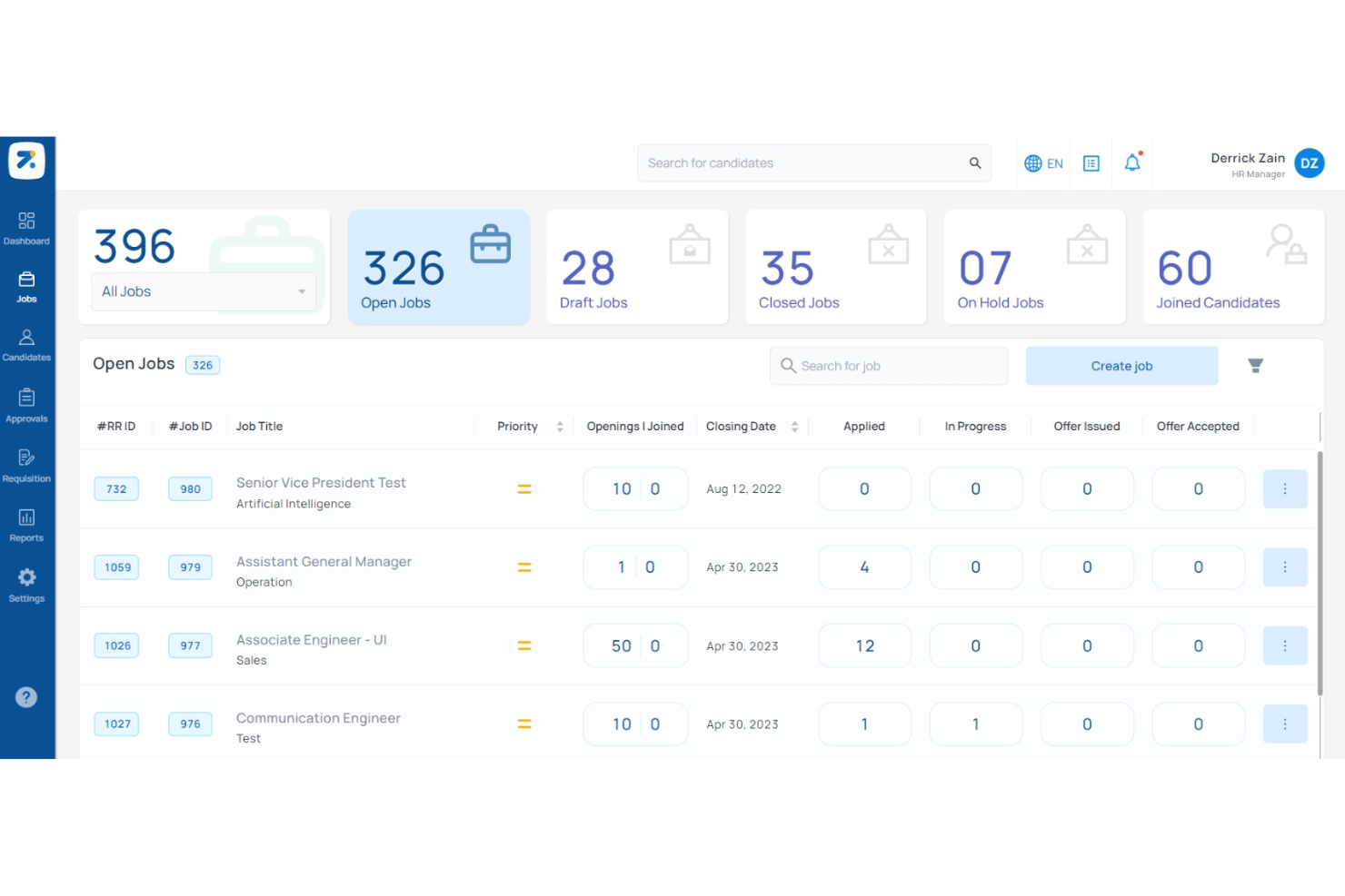 Zappyhire screenshot - 10 meilleures alternatives à Zoho Recruit évaluées en 2026