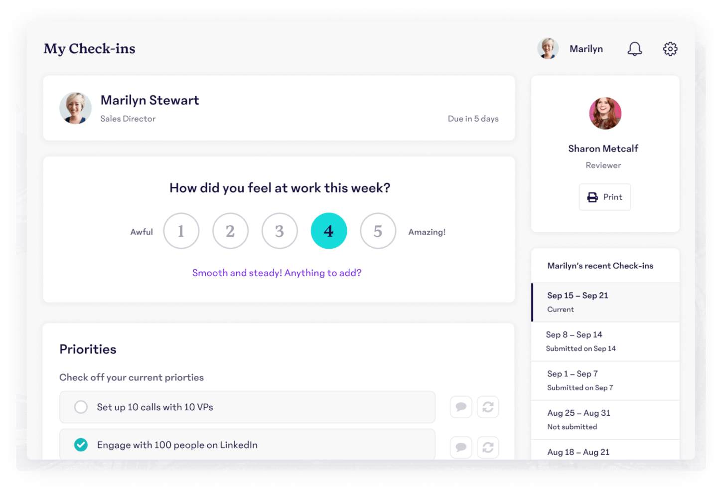 15Five screenshot - 40 Best Performance Management Software & Tools of 2025