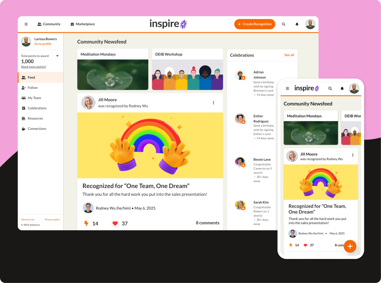 Achievers screenshot - 30 Best Employee Recognition Platforms of 2025: Compared