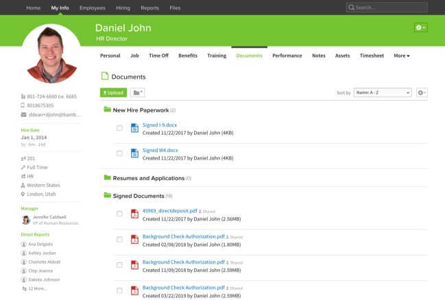 BambooHR® screenshot - 28 Best Cloud HR Software: Reviewed & Compared for 2025