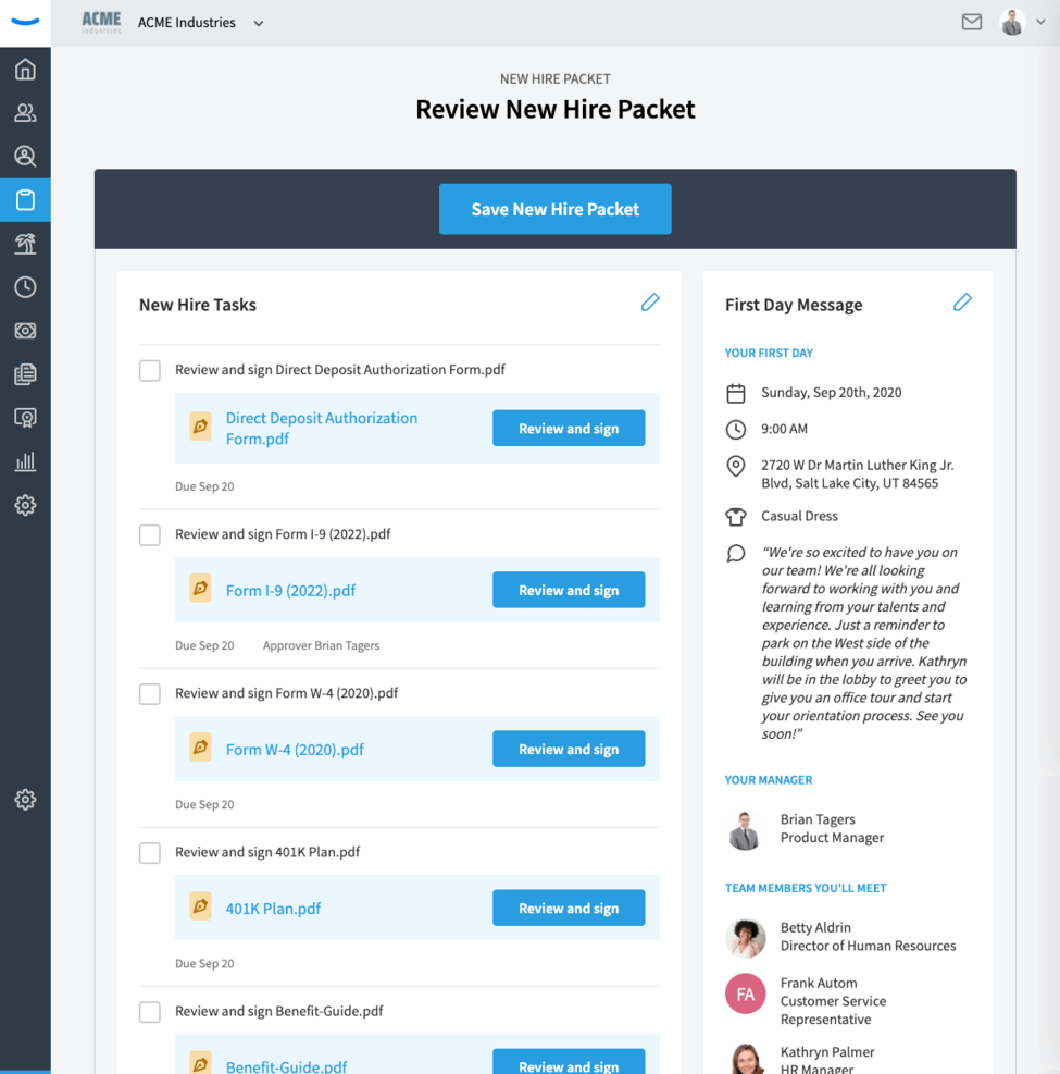 Eddy screenshot - 30 Best Onboarding Software for New Hires in 2025