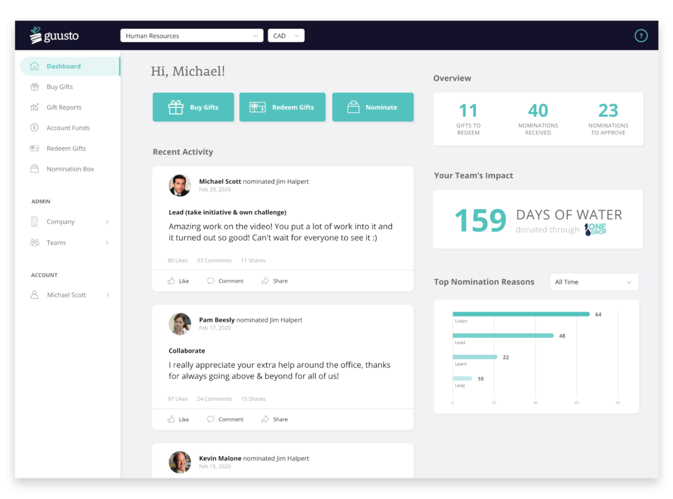 Guusto screenshot - 30 Best Employee Recognition Platforms of 2025: Compared