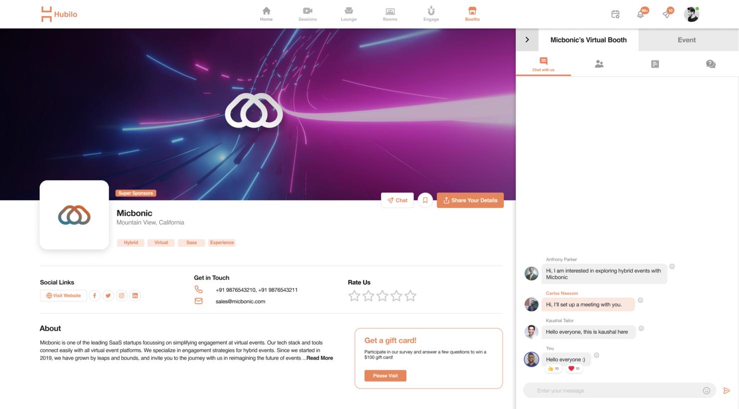 Hubilo screenshot - 20 Best Virtual Conference Software Of 2025 For Digital Events