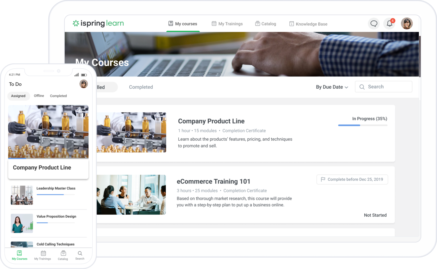 iSpring Learn screenshot - 20 Best Learning Management Systems (LMS) for Small Businesses in 2025