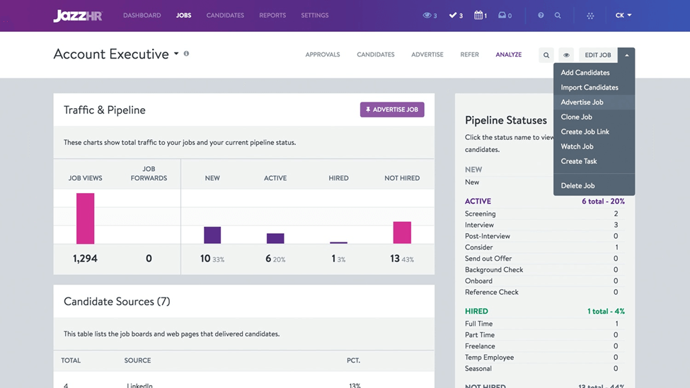 JazzHR screenshot - 40 Best Recruiting Software of 2025: Reviewed & Compared