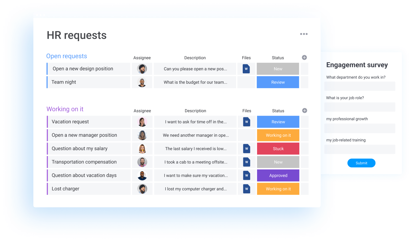 monday AI Work Space screenshot - 10 Best Employee Management Systems of 2026