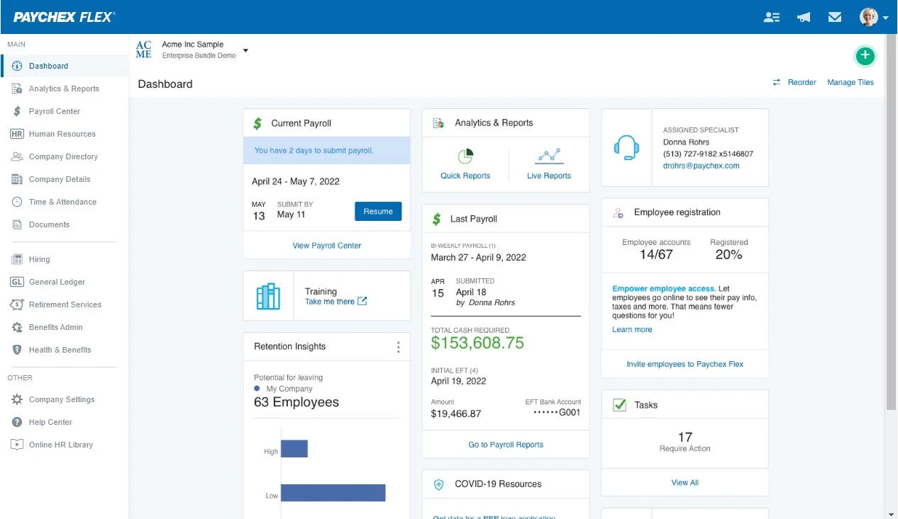 Paychex Flex screenshot - 33 Best Payroll Services for Small Businesses in 2025