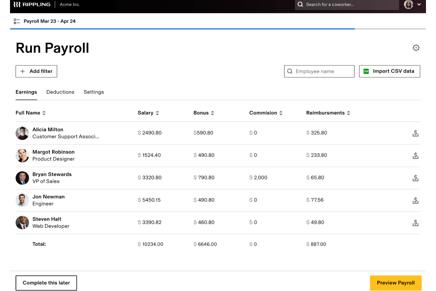 Rippling screenshot - 34 Best Payroll Companies of 2025: Reviewed & Compared