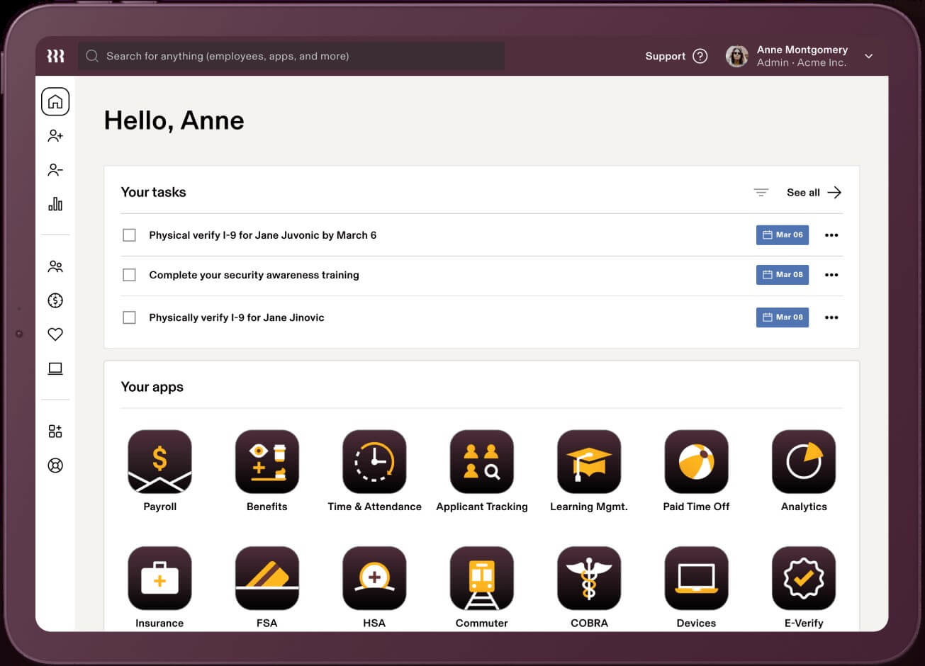 Rippling screenshot - 42 Best HR Management Software Reviewed in 2026