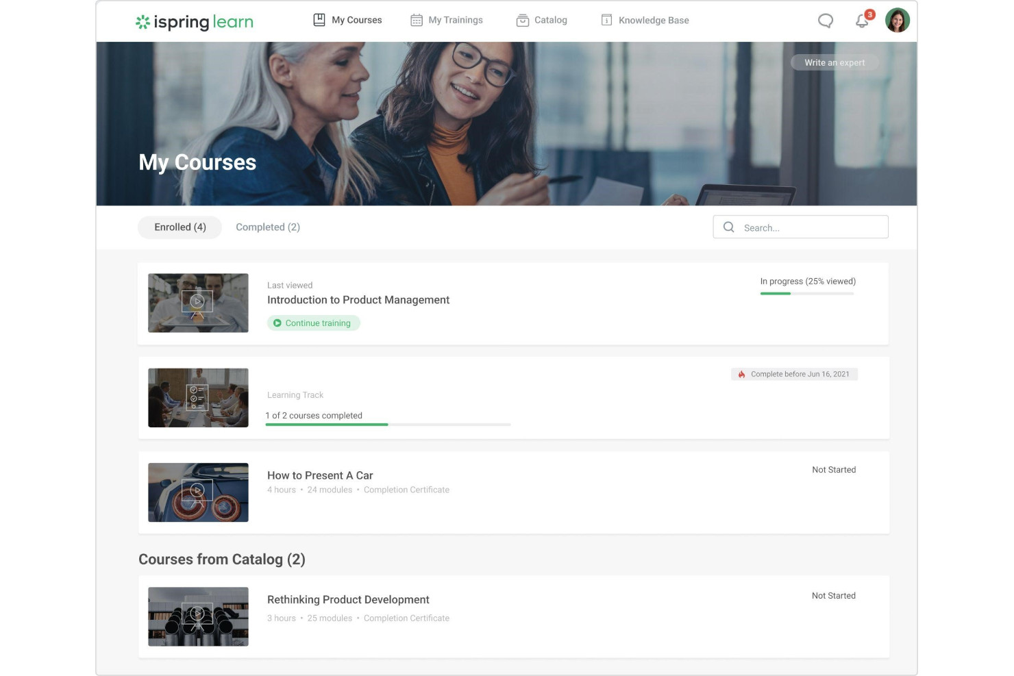 iSpring Learn screenshot - 30 Best HR Compliance Software of 2025: Reviewed