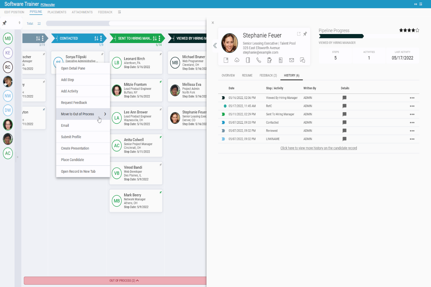 PCRecruiter screenshot - 40 Best Applicant Tracking Systems (ATS) of 2025: Reviewed & Compared