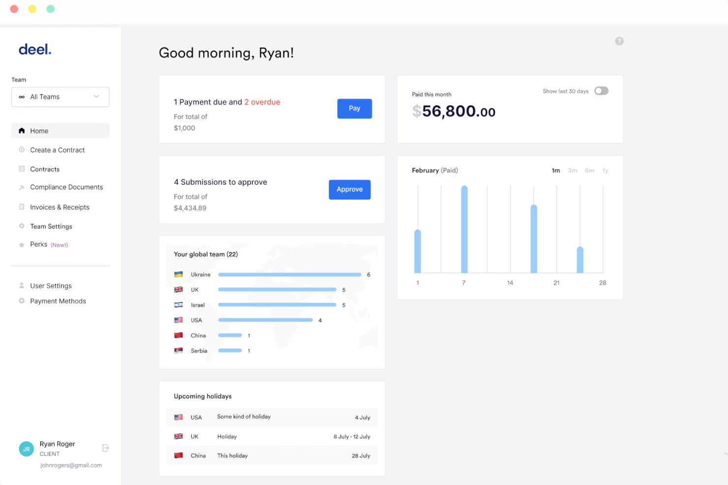 Deel screenshot - 20 Best HRMS for Small Business to Manage Growth in 2026