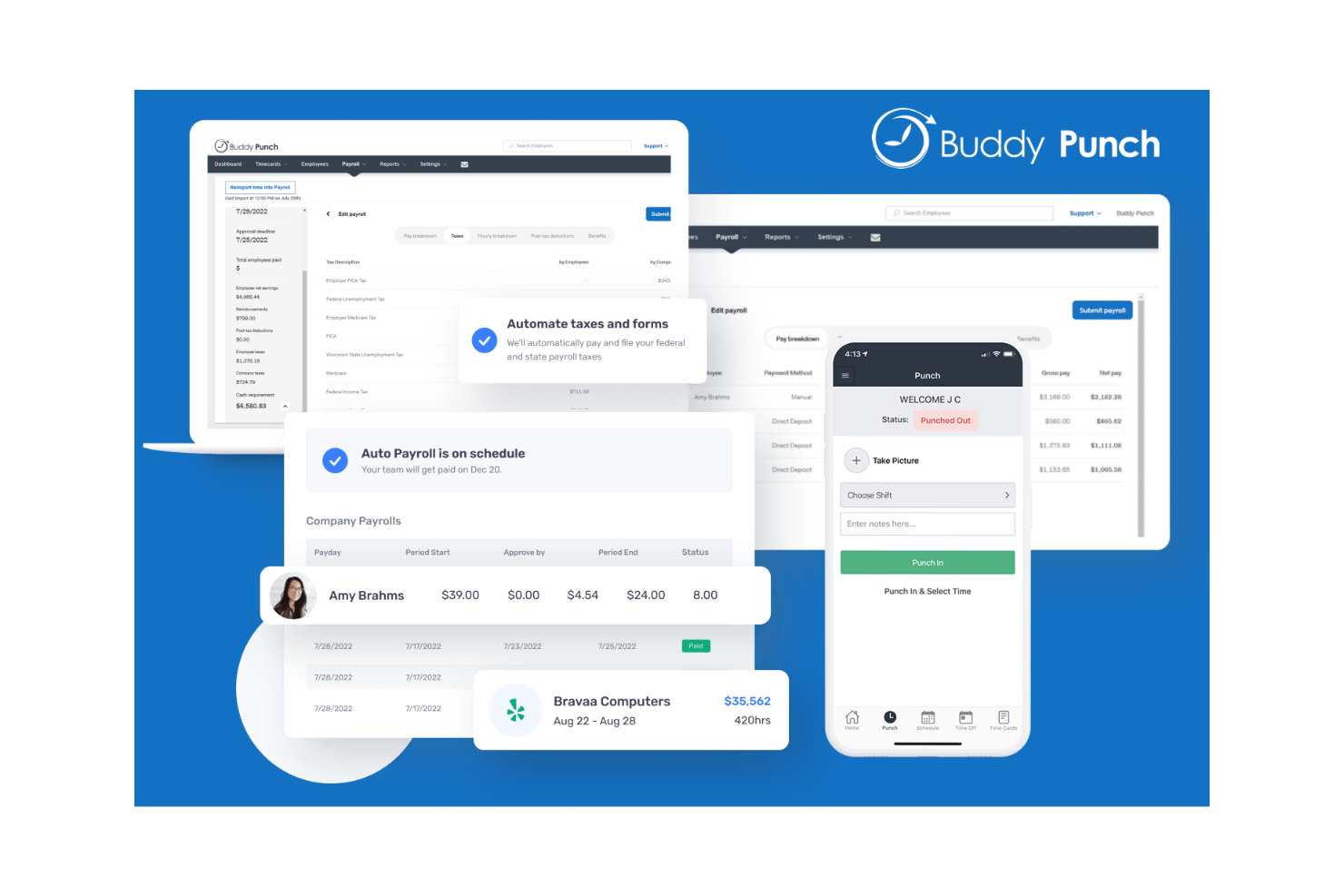 Buddy Punch screenshot - 34 Best Payroll Companies of 2025: Reviewed & Compared