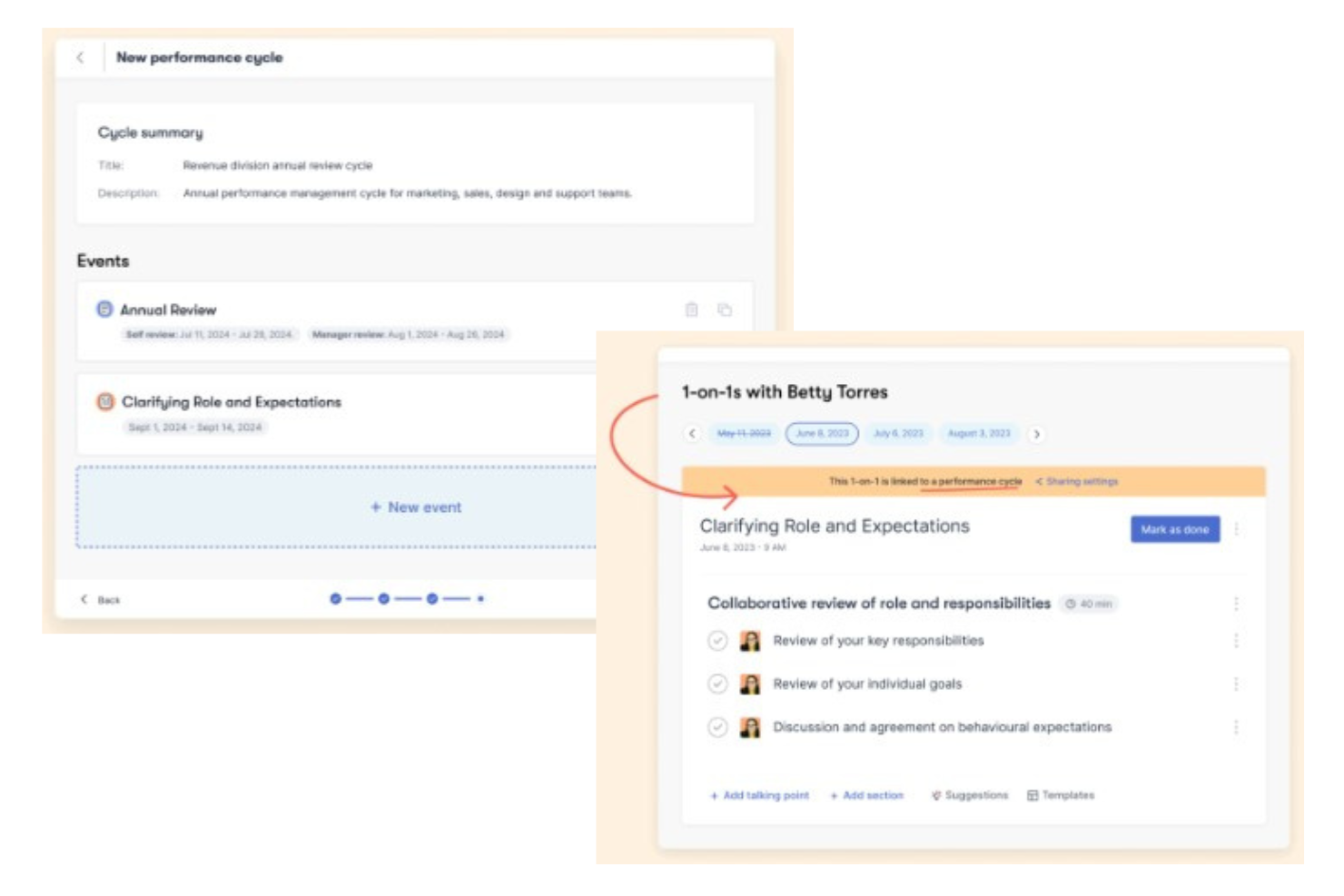 Using Officevibe, you can easily pull feedback from 1:1 sessions into your formal performance review cycle.