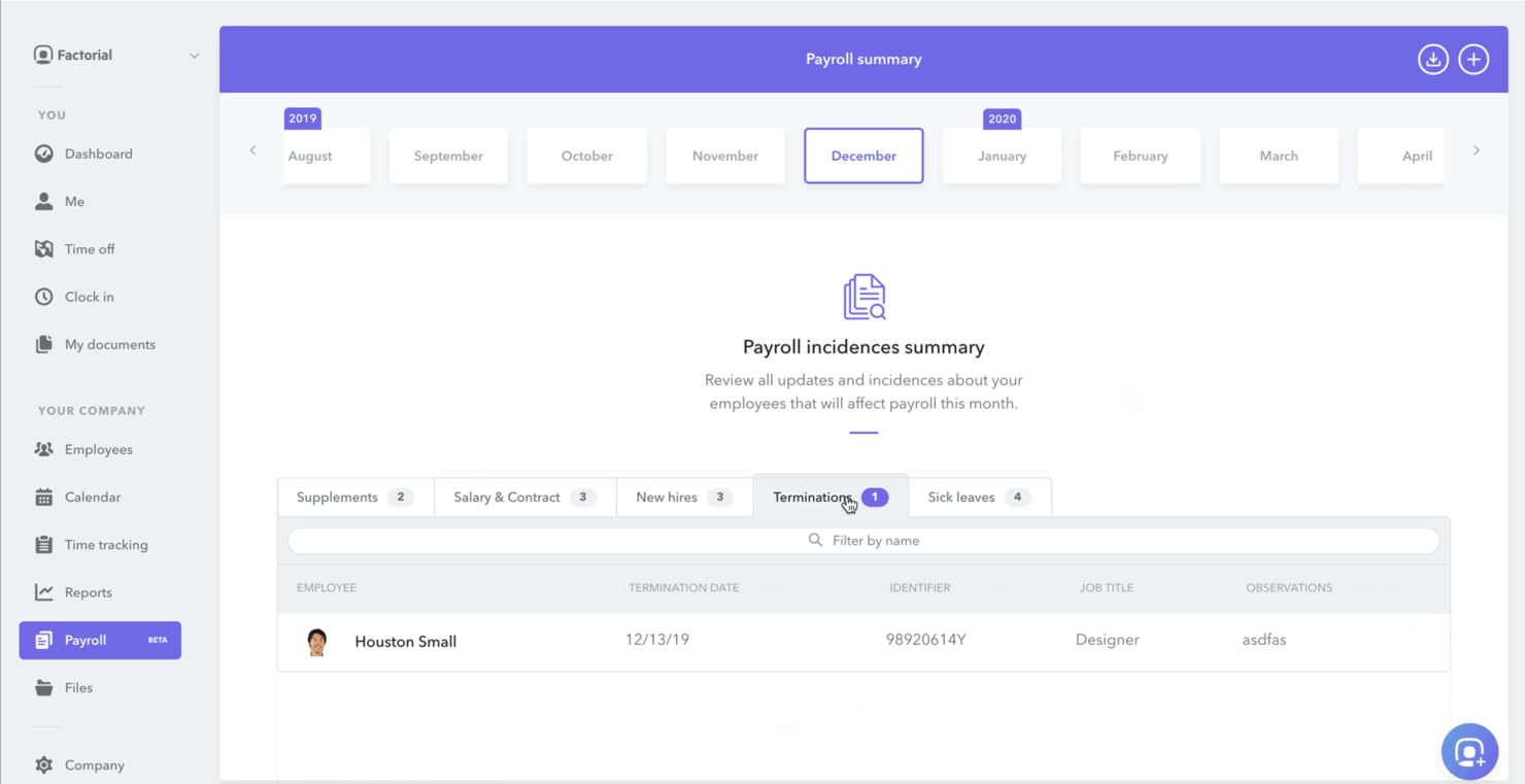 Factorial screenshot - 36 Best HCM Software: Reviewed & Compared in 2025