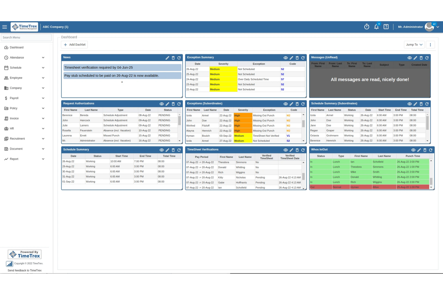 TimeTrex screenshot - 20 Best Free Employee Scheduling Software of 2025