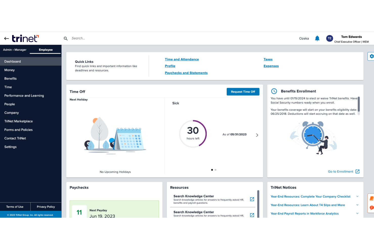 TriNet screenshot - 26 Best PEO Companies of 2025: Reviewed &amp; Compared