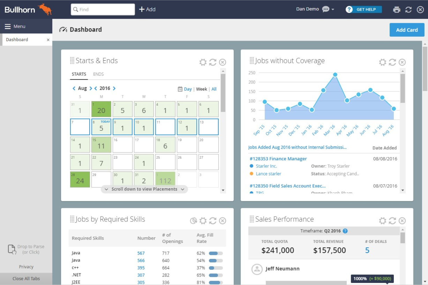 Bullhorn screenshot - 20 Best Cloud Recruitment Software of 2025 for Hiring Teams