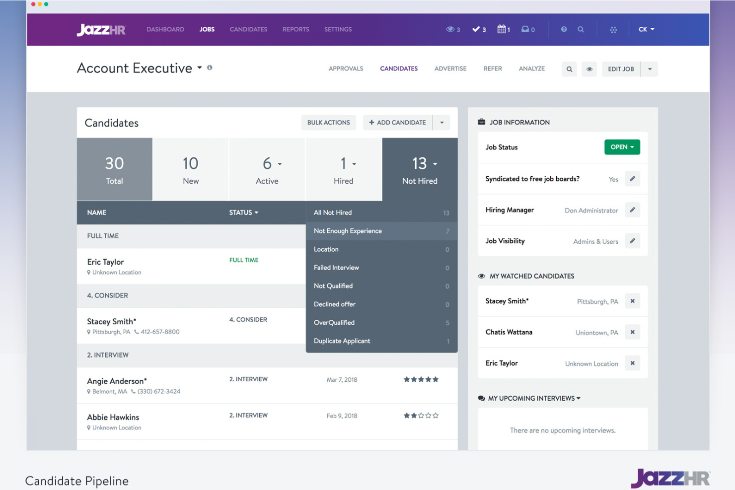 JazzHR screenshot - 32 Best Recruitment Software for Small Businesses in 2025