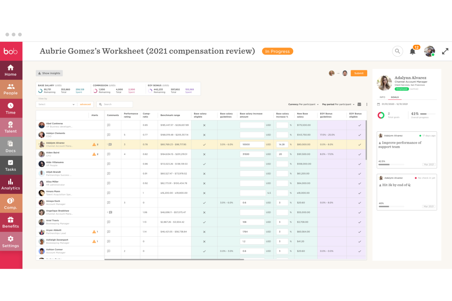 HiBob screenshot - 36 Best HCM Software: Reviewed & Compared in 2025