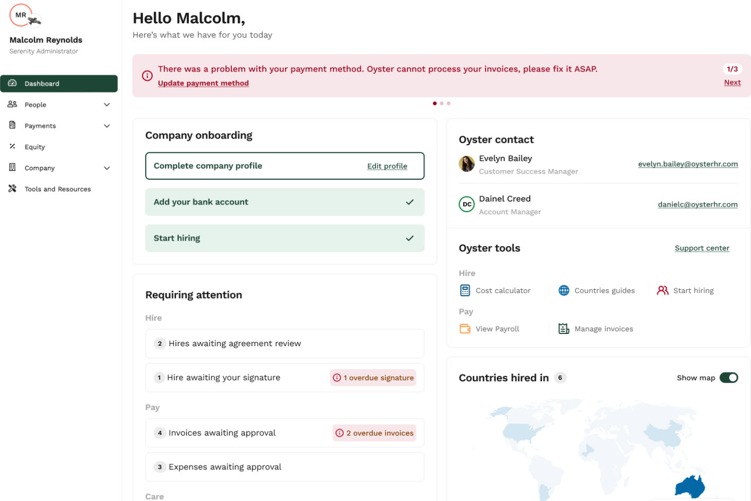 Oyster HR screenshot - 24 Best Global HR Service Providers Reviewed for 2025