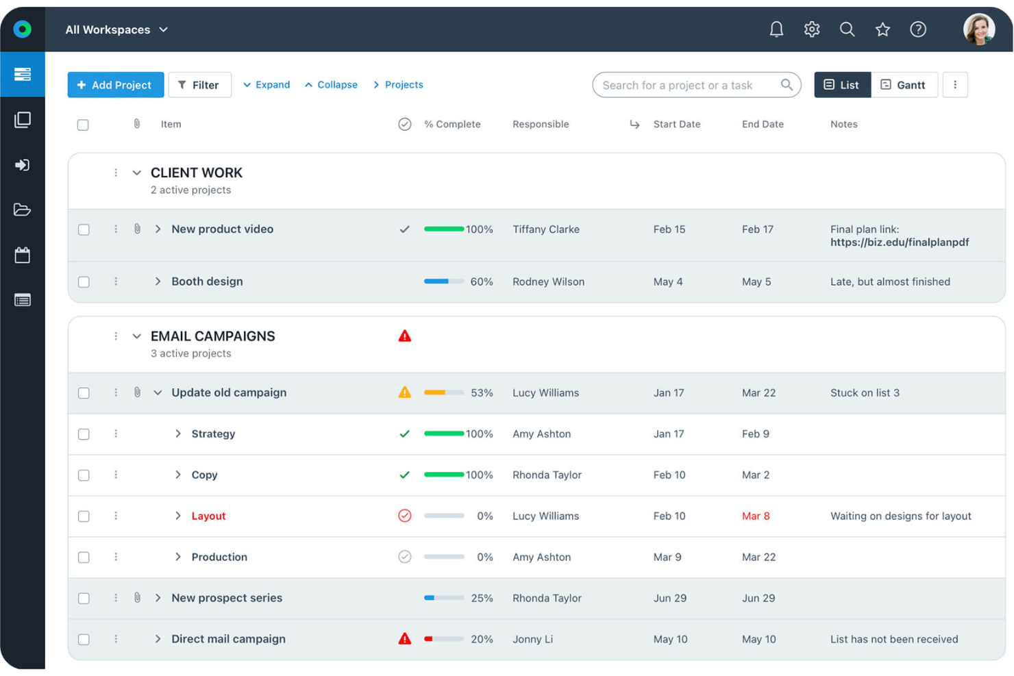 Workzone screenshot - 35 Best Task Management Software Options For Work In 2026