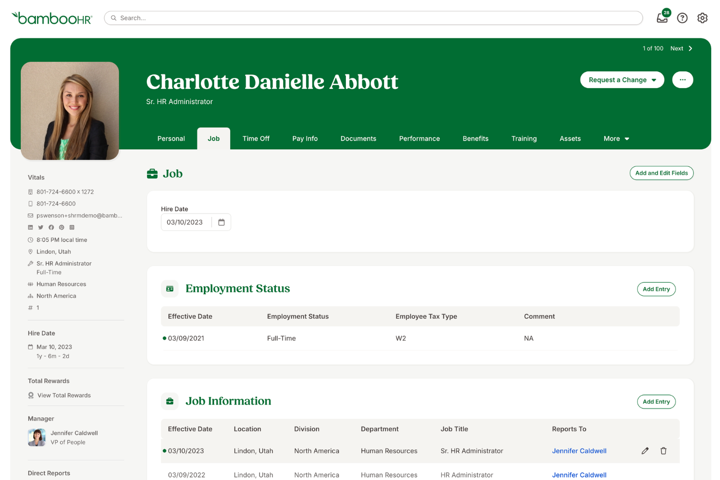 BambooHR® screenshot - 20 Best HR Software for Startups: Reviewed in 2026