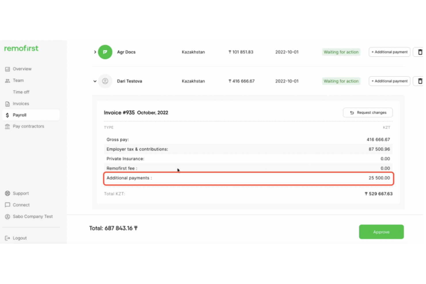 Remofirst screenshot - 20 Best Payroll Software for Manufacturing in 2026
