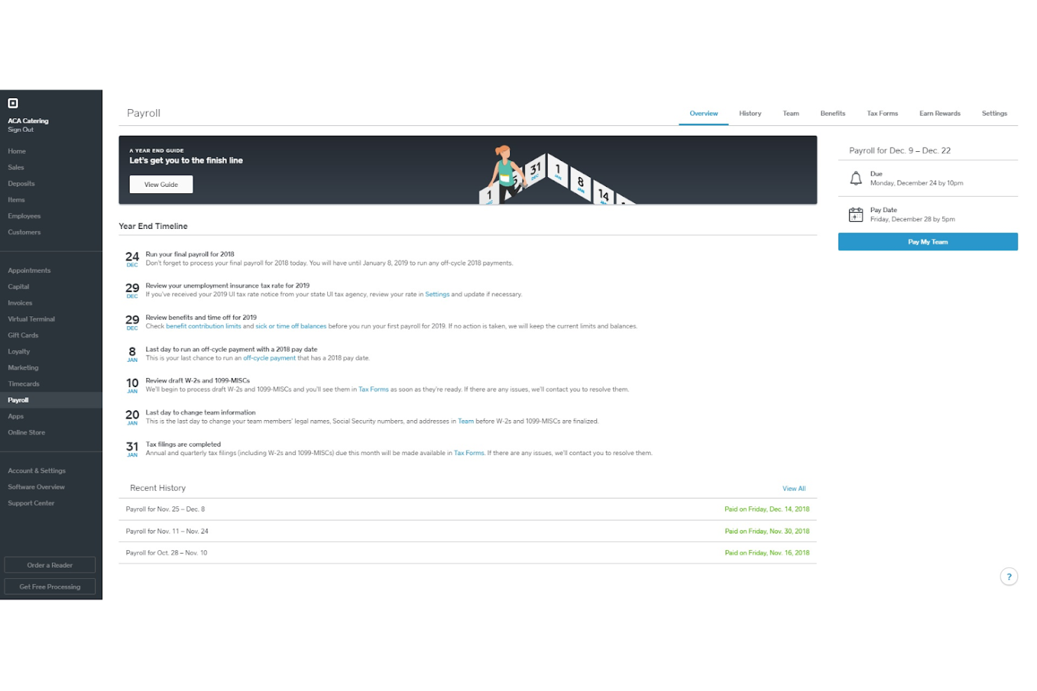 Square Payroll screenshot - 16 Best Payroll Software for One Employee in 2025