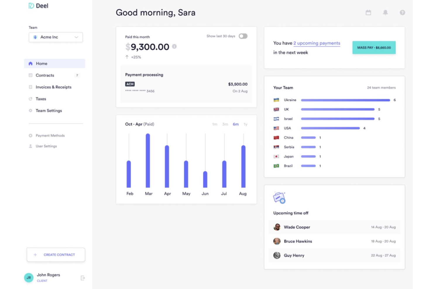 Deel screenshot - 16 Best Payroll Software for One Employee in 2025