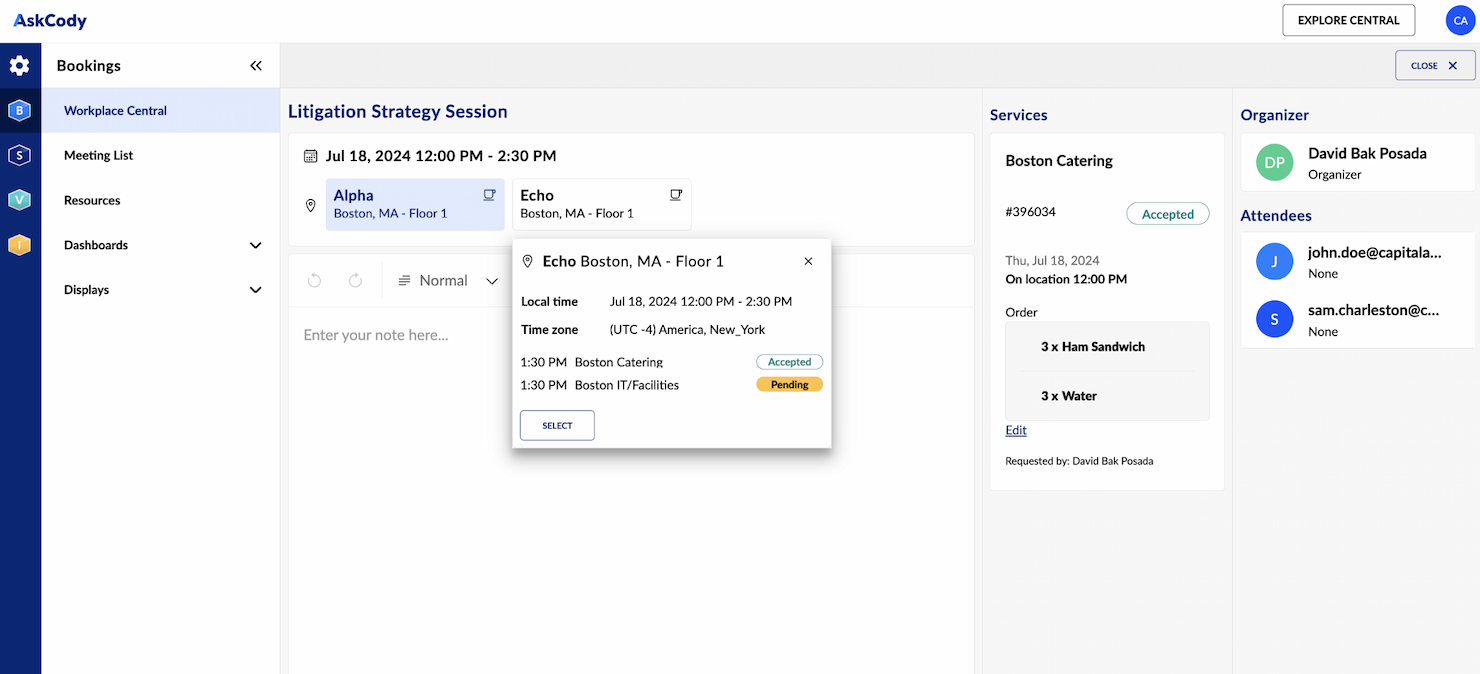 AskCody screenshot - 32 Best Meeting Room Booking Software of 2025