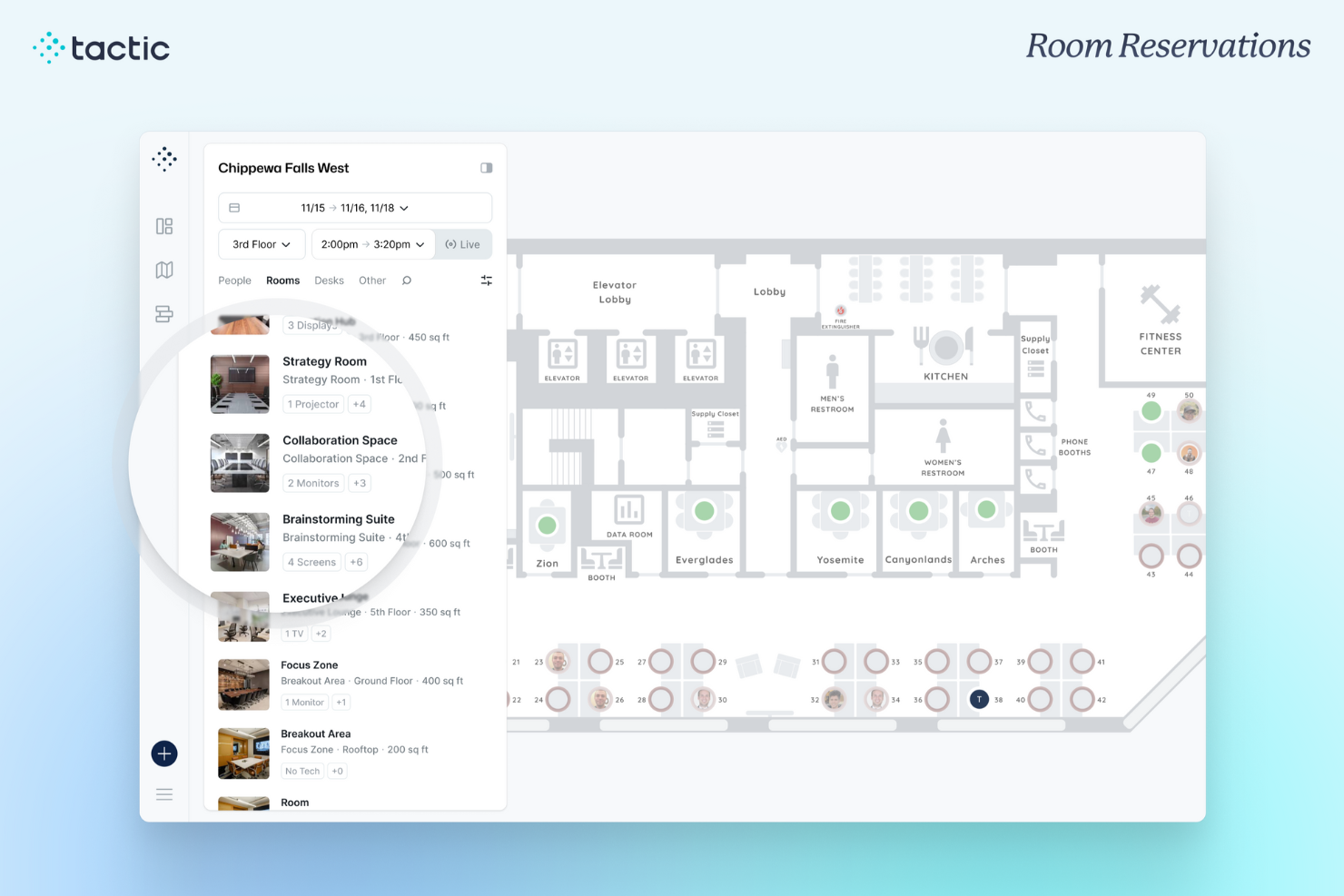 Tactic screenshot - 32 Best Meeting Room Booking Software of 2025