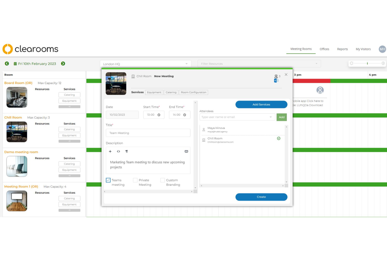Clearooms screenshot - 32 Best Meeting Room Booking Software of 2025