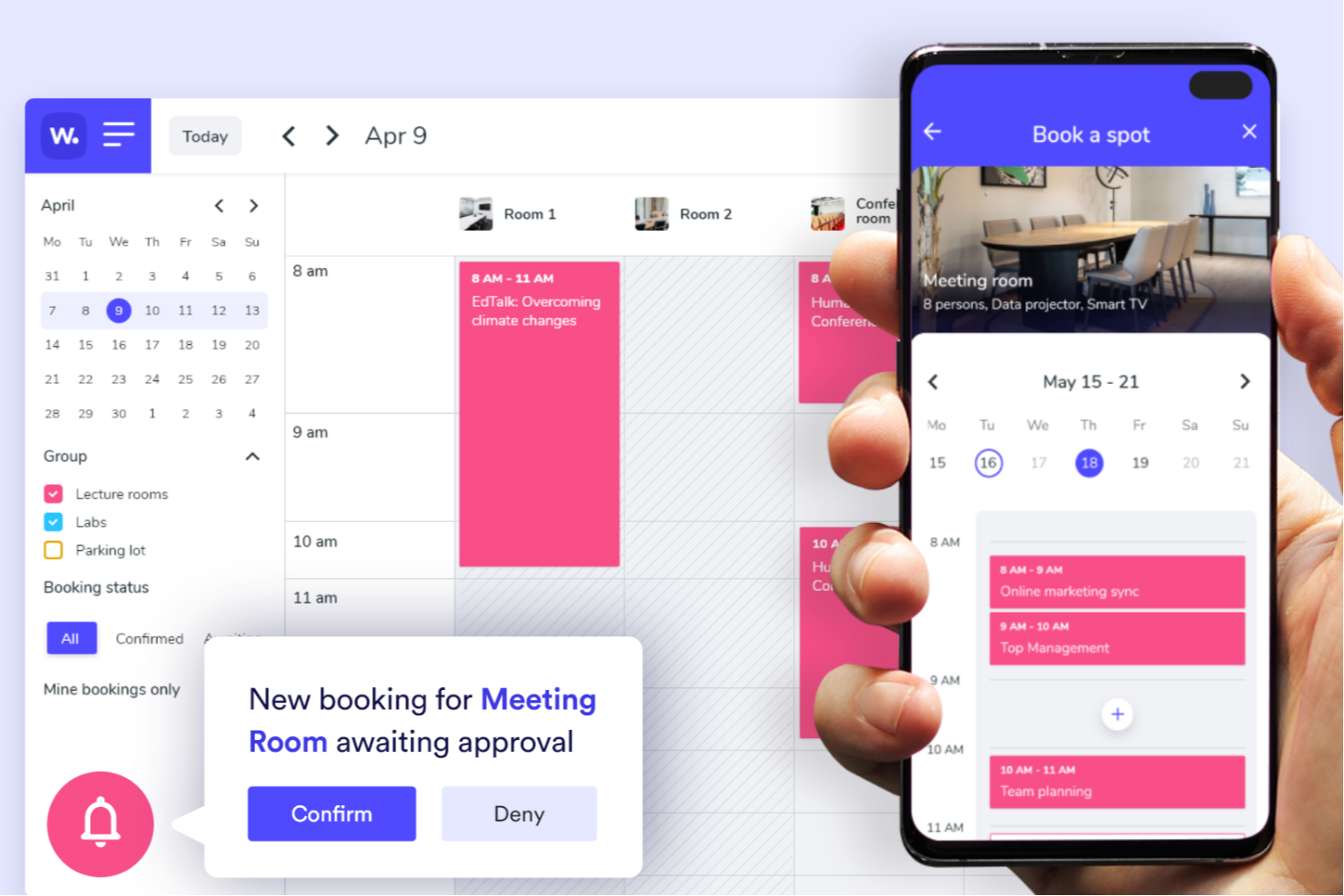 Whatspot screenshot - 32 Best Meeting Room Booking Software of 2026