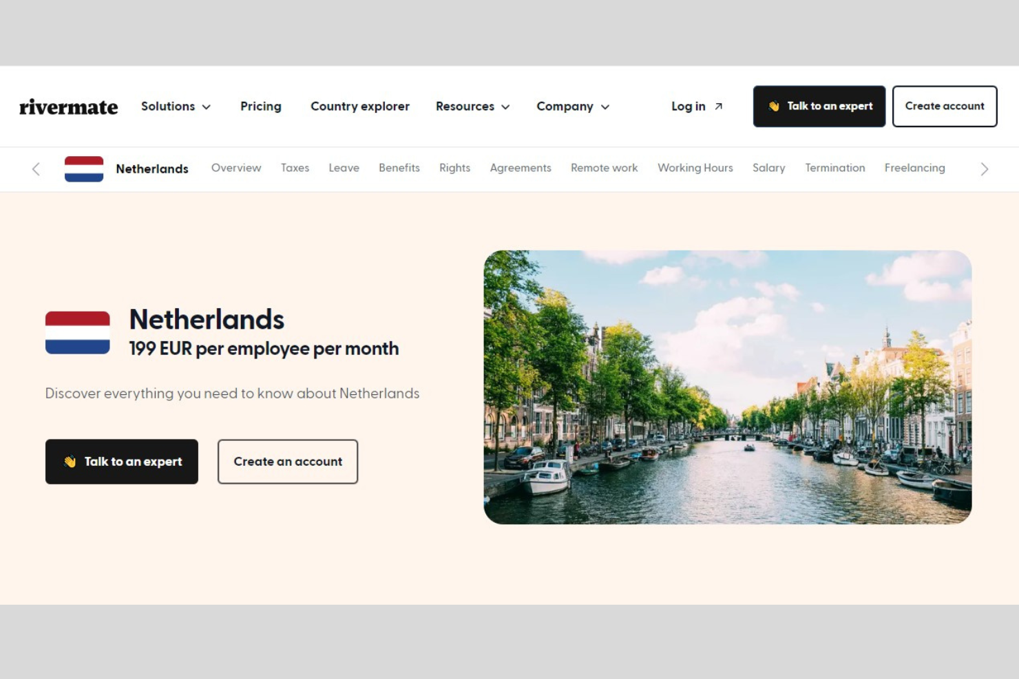 Rivermate screenshot - 26 Best Employer of Record in the Netherlands in 2025