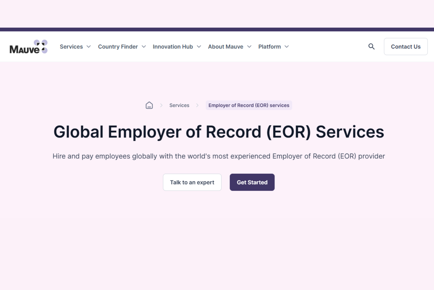 Mauve Group screenshot - 26 Best Employer of Record in the Netherlands in 2025