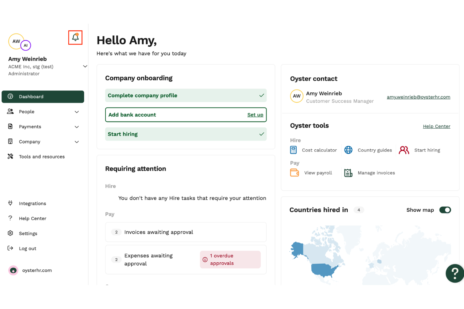 Oyster HR screenshot - 26 Best Employer of Record in the Netherlands in 2025