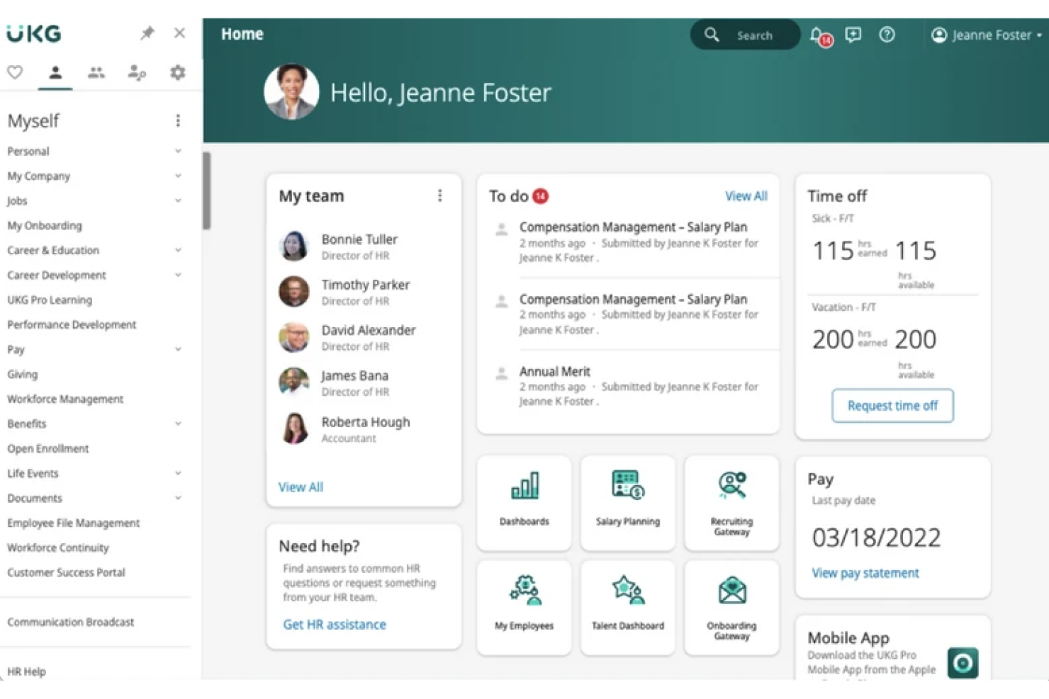 UKG screenshot - 33 Best Payroll Services for Small Businesses in 2025