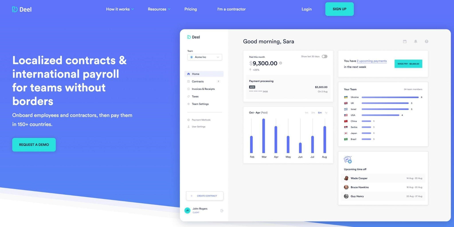 Deel screenshot - Top 20 Canadian PEOs for Business Growth 2025