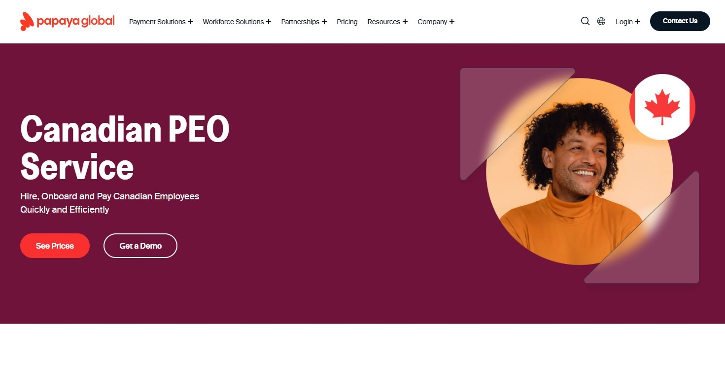 Papaya Global screenshot - 20 Best PEO Canada Providers of 2026