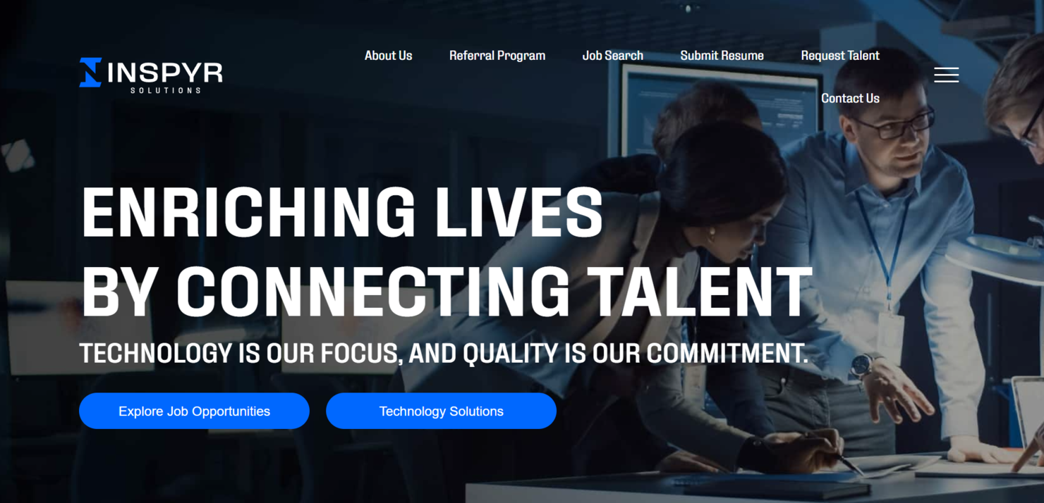 INSPYR Solutions screenshot - 20 Best IT Recruiting Agencies Reviewed in 2026